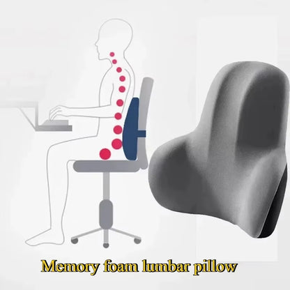 New Lumbar Back Cushion with Memory Foam for Car Office Gaming Chairs & Postpartum Pain Relief Pillow