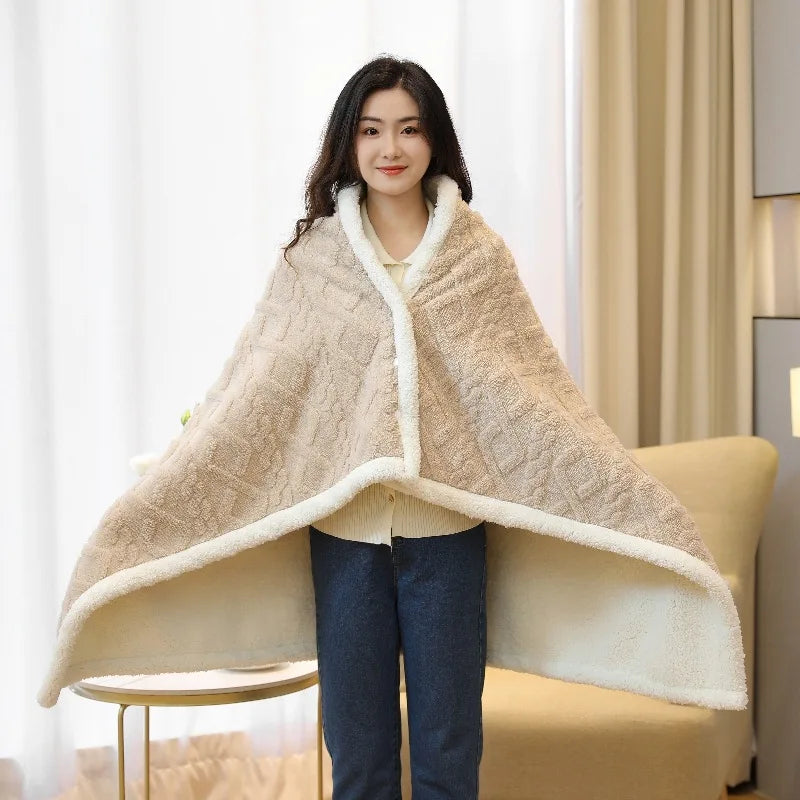 Shawl Blanket Office Nap Blanket Winter Thickened Blanket Multifunctional Small Blanket Small Quilt Sofa Blanket