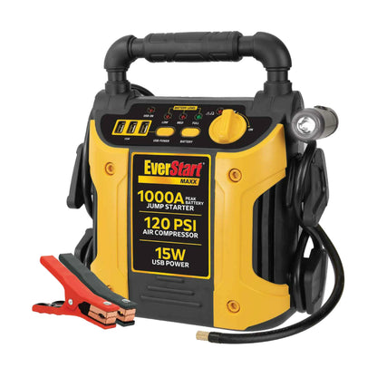 Portable Jump Starter Compressor Power Pack W/ Car Battery Jumper Box 3 USB BOX