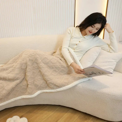Shawl Blanket Office Nap Blanket Winter Thickened Blanket Multifunctional Small Blanket Small Quilt Sofa Blanket