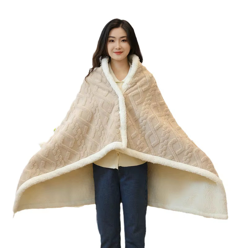 Shawl Blanket Office Nap Blanket Winter Thickened Blanket Multifunctional Small Blanket Small Quilt Sofa Blanket