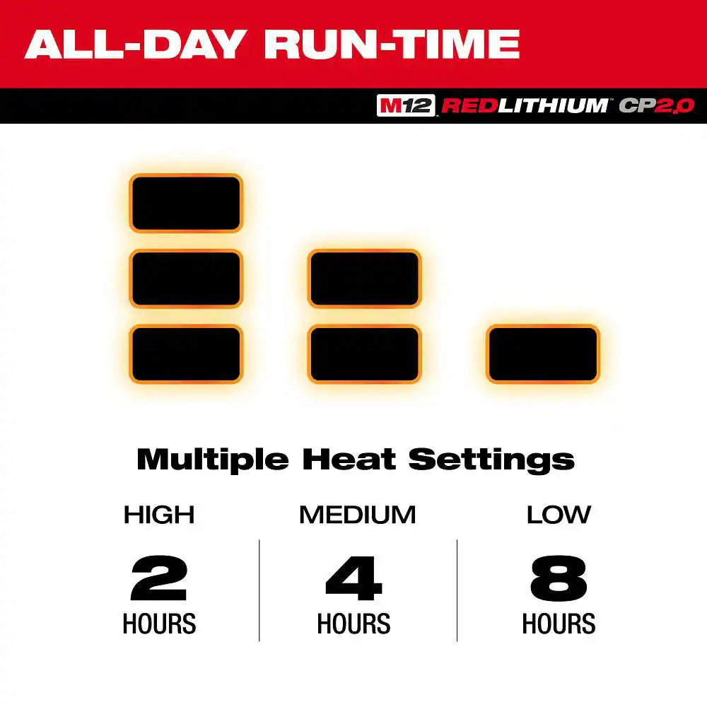 Women'S Medium M12 12-Volt Lithium-Ion Cordless Axis Gray Heated Vest Kit with (1) 2.0 Ah Battery and Charger