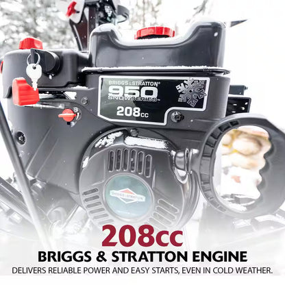 24 In. 208Cc Self-Propelled 2-Stage Gas Snow Blower with Electric Start